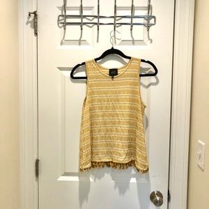 Mustard Top with Tassels